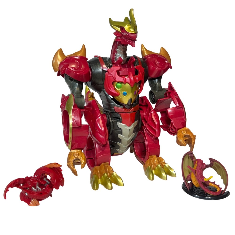 Bakugan Pyrus Dragonoid Colossus Transforming Figure Set - Battle Brawlers